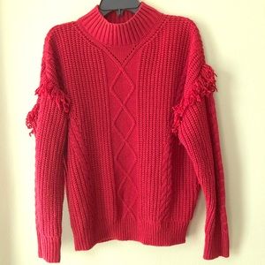 American Rag fringed sweater
